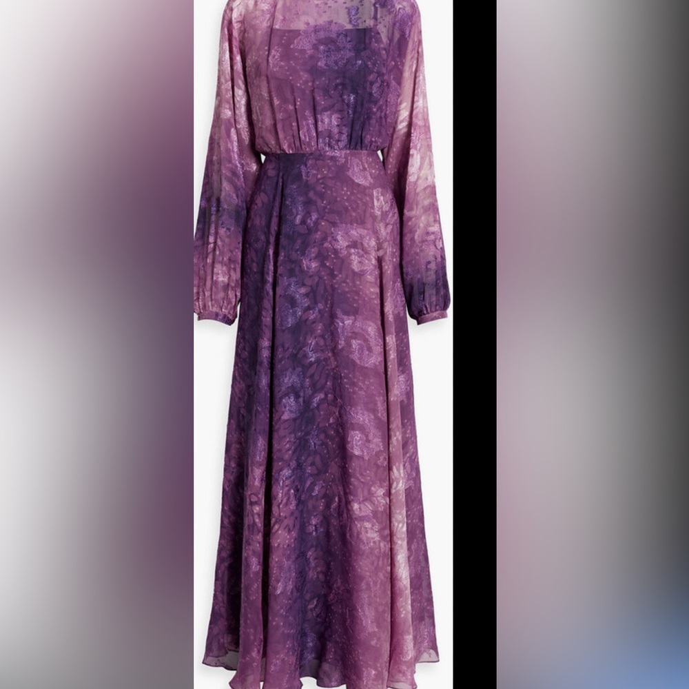 Mikael Aghal plum multicolor dress worn once